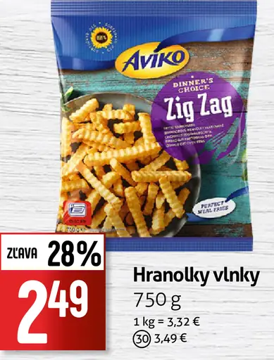 Aviko Hranolky vlnky
