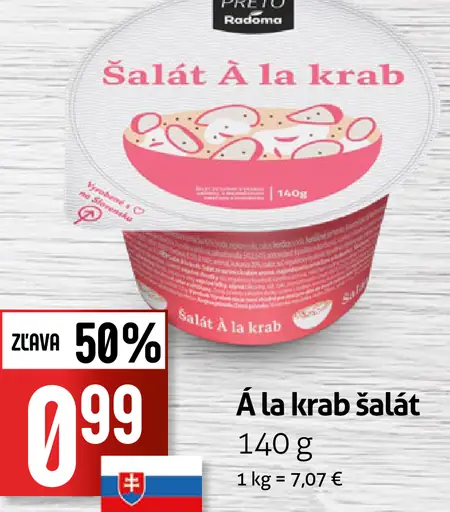 Préto Šalát Á la krab