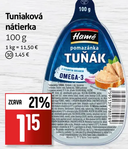 Hamé Tuniaková nátierka