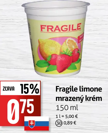 Fragile limone mrazený krém