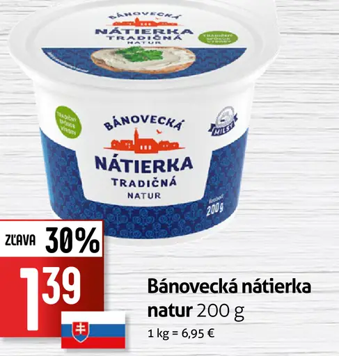 Bánovecká nátierka natur
