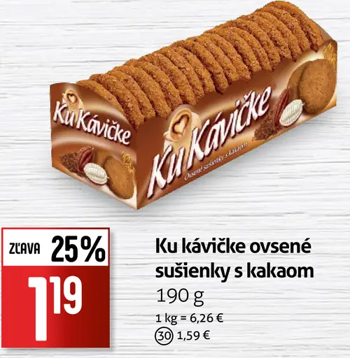 Ku Kávickce ovsené sušienky s kakaom
