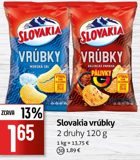 Slovakia Vŕúbky chipsy