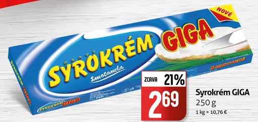 Syrokrém Giga smotanový syr