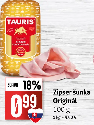 Tauris Zipser šunka originál