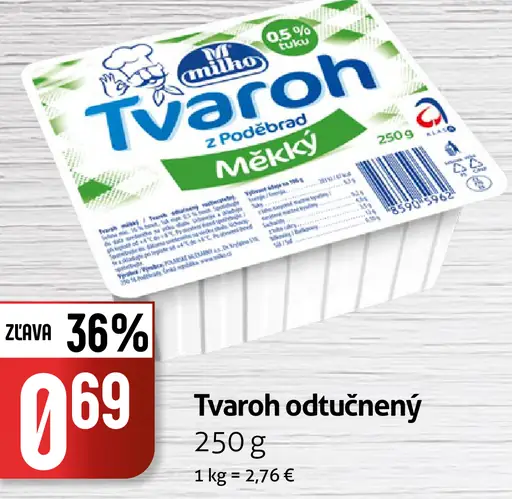 Milko tvaroh odtučnený mäkký