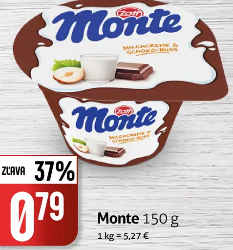 Monte mliečny dezert