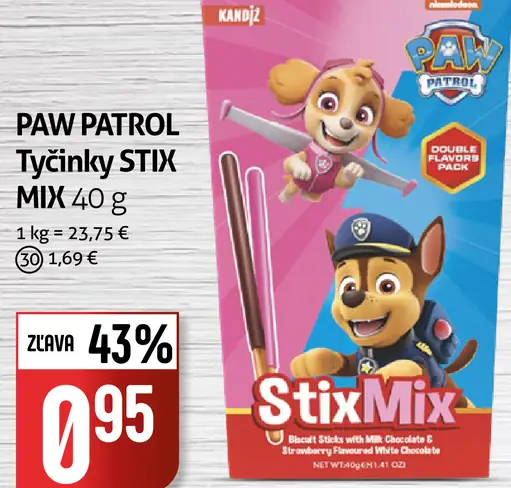 PAW PATROL Tyčinky STIX MIX