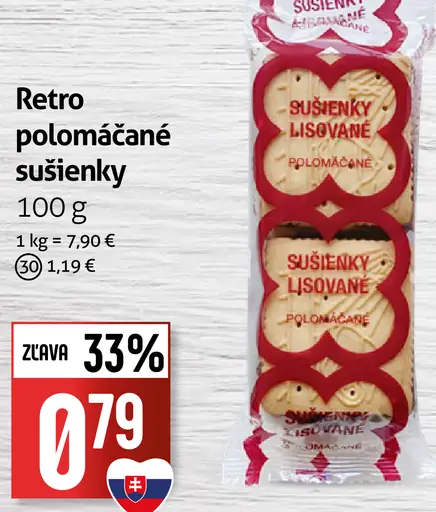 Retro sušienky polomáčané