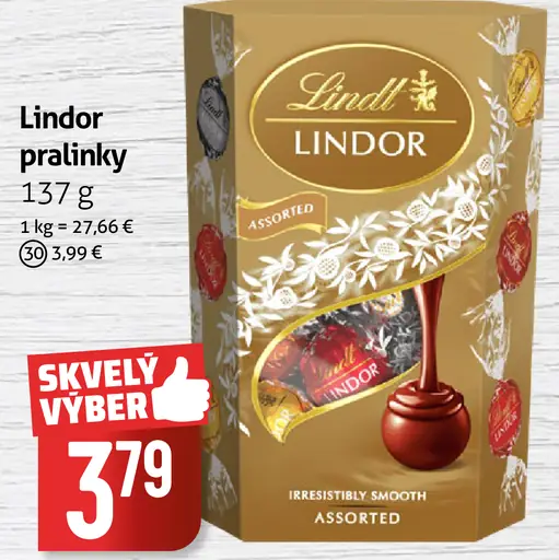 Lindor pralinky assortet