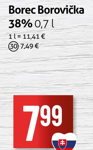 Borec borovička 38 %