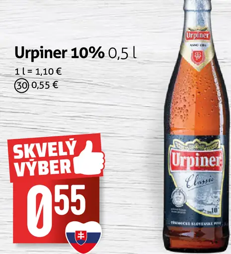 Urpiner 10% pivo
