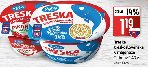 Ryba Treska treskoslovenská v majonéze – Tradičná retro receptúra