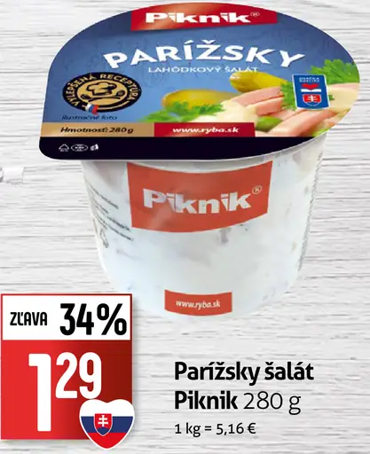 Piknik Parížsky lahôdkový šalát