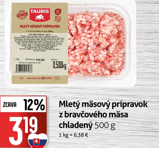 Tauris Mletý mäsový prípravok z bravčového mäsa