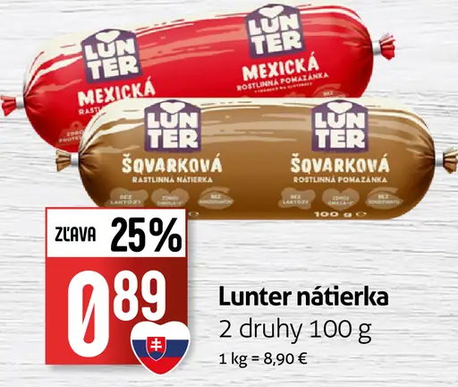 Lunter nátierka – mexická, škvarková