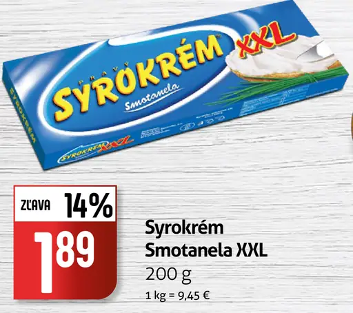 Syrökrém Smotanela XXL