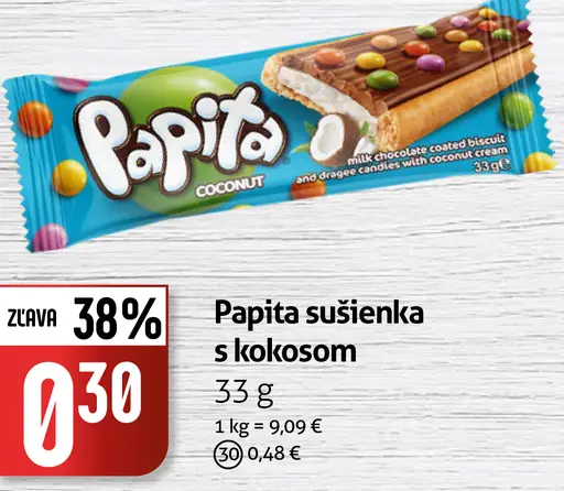 Papita sušienka s kokosom