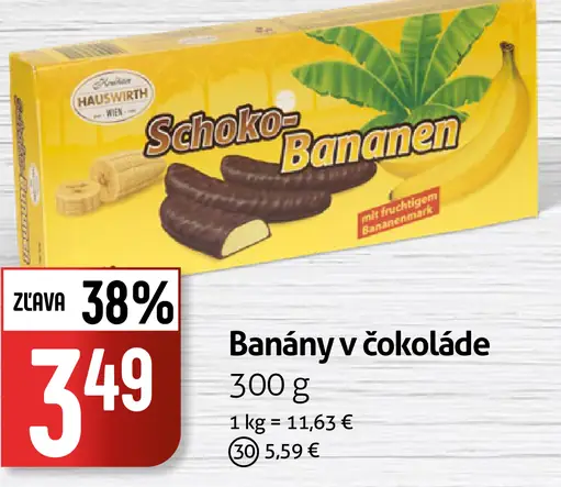 Hauswirth banány v čokoláde
