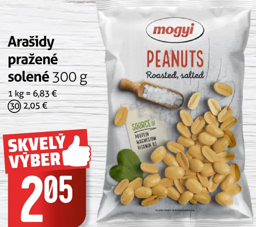 Mogyi arašídy pražené solené