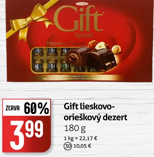 Gift lieskovo-orieškový dezert
