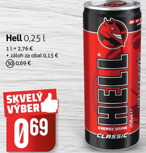 Hell Classic energetický nápoj