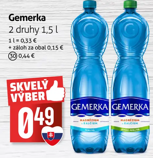 Gemerka, rôzne druhy