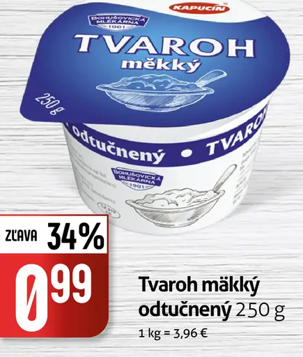 Kapucín Tvaroh mäkký odtučnený