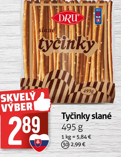Dru slané tyčinky