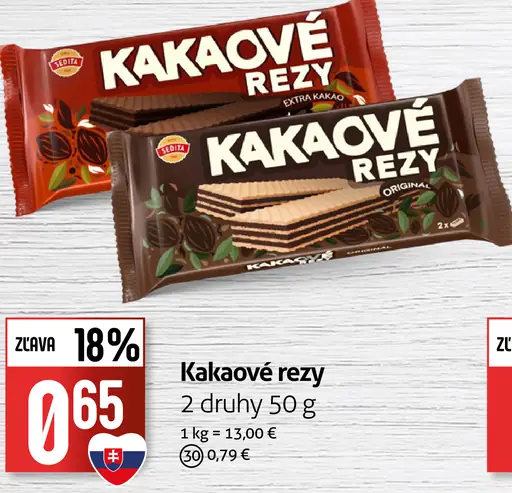 Kakaové rezy