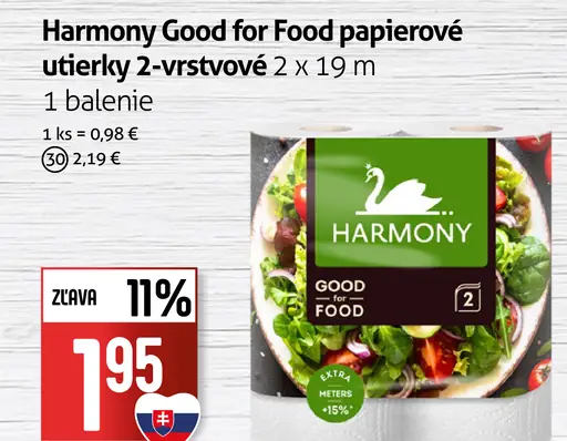 Harmony Good for Food papierové utierky 2-vrstvové