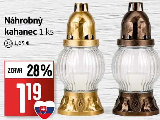 Náhrobný kahаnec bielo-čierny