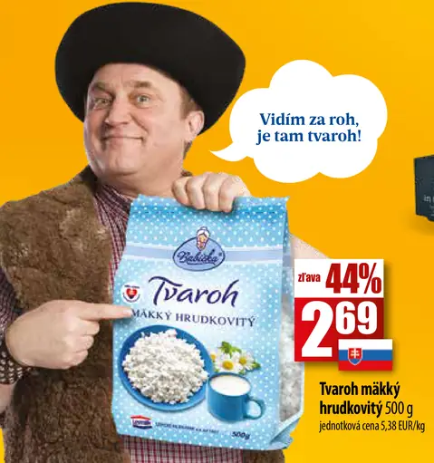 Tvaroh mäkký hrudkovitý