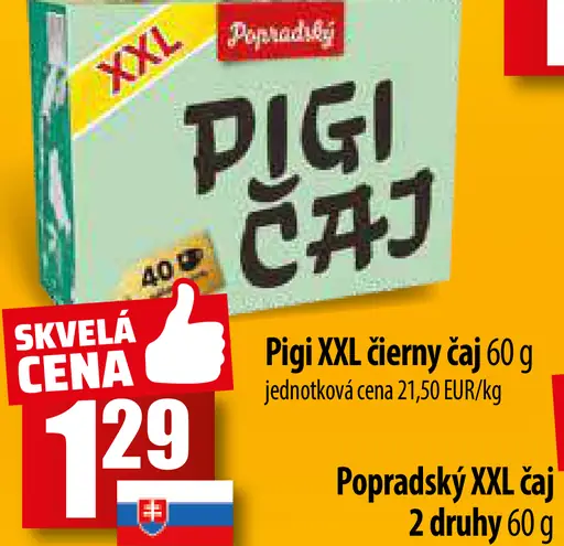 Pigi XXL čierny čaj