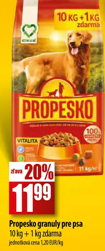 Propesko granuly pre psa