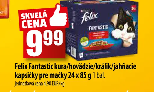 Felix Fantastic kura/hovädzie/králik/jahňacie kapsičky pre mačky