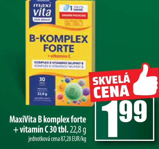 MaxiVita B komplex forte + vitamín C