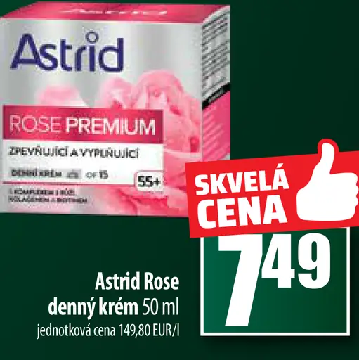 Astrid Rose Premium Zpevňující a Vypínací Krém