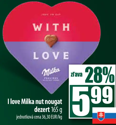 I love Milka nut nougat dezert