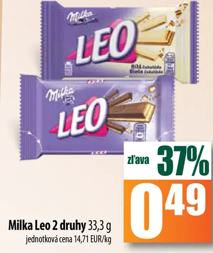 Milka Leo 2 druhy