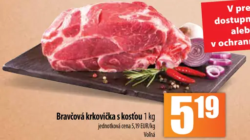 Bravčová krkovička s kostou