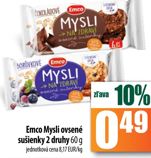 Emco Mysli ovsené sušienky 2 druhy