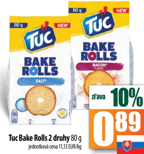 Tuc Bake Rolls 2 druhy