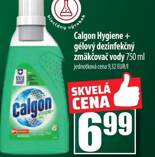 Calgon Hygiene+ gélový dezinfekčný zmäkčovač vody