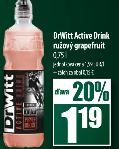 DrWitt Active Drink ružový grapefruit