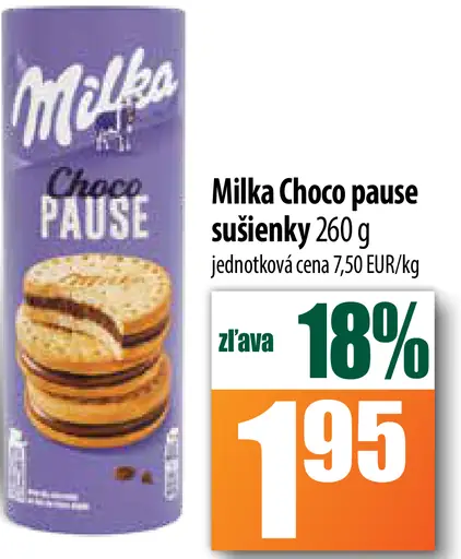 Milka Choco pause sušienky