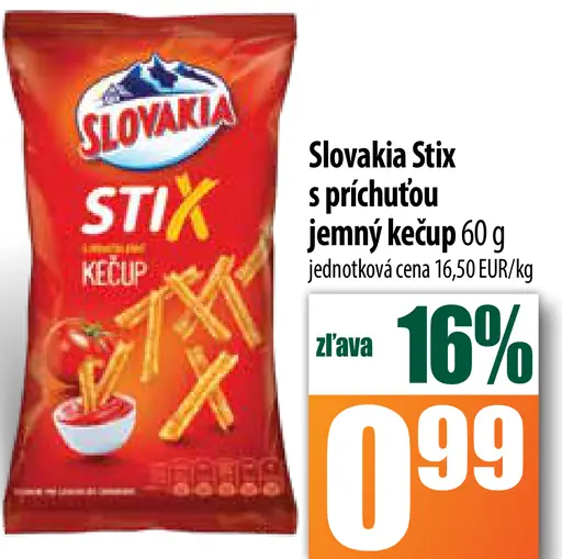 Slovakia Stix s príchuťou jemný kečup