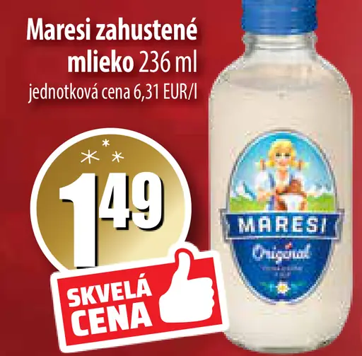 Maresi zahustené mlieko