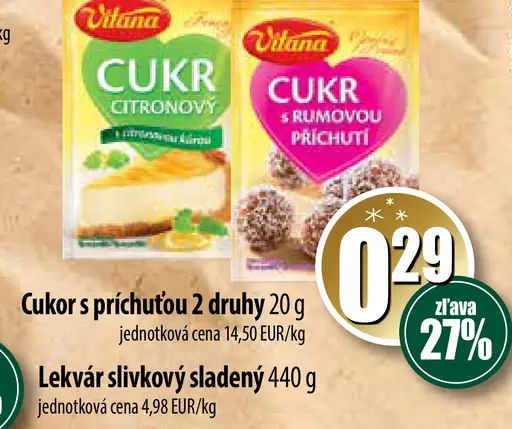 Cukor s príchuťou 2 druhy