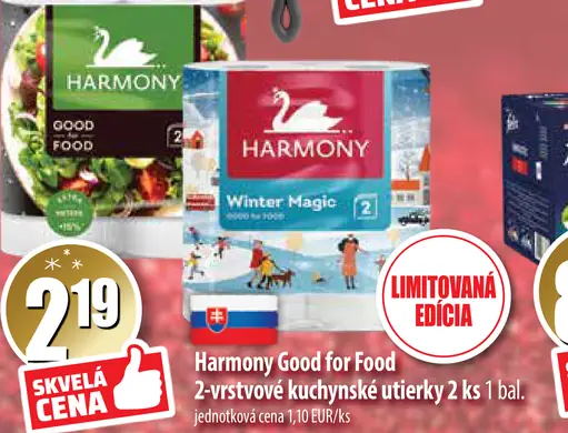 Harmony Good for Food 2-vrstvé kuchynské utierky